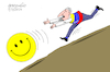 Cartoon: Happiness downhill in Venezuela (small) by Cartoonarcadio tagged venezuela maduro fraud