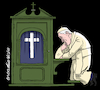 Cartoon: Mea culpa. (small) by Cartoonarcadio tagged catholic church vatican pope francis