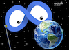 Cartoon: Meta watching the planet. (small) by Cartoonarcadio tagged meta,facebook,internet,social,networks
