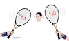 Cartoon: Novak dilemma. (small) by Cartoonarcadio tagged novak australia tennis sports covid 19 vaccine