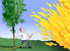 Cartoon: Protecting the forest. (small) by Cartoonarcadio tagged fires forest climate change global warming environment