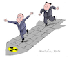 Cartoon: Putin Kim and he nuclear Hopsco (small) by Cartoonarcadio tagged putin,kim,jong,un,russia,asia