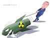 Cartoon: Putin walking with his nuclear d (small) by Cartoonarcadio tagged putin world europe nuclear power weapons
