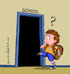 Cartoon: School in times of coronavirus. (small) by Cartoonarcadio tagged children,schools,europe,world,pandemic