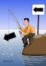 Cartoon: Surrealist fishing. (small) by Cartoonarcadio tagged humor,cartoon,laugh,enterteinment