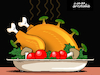 Cartoon: Thanksgiving day in US. (small) by Cartoonarcadio tagged thanksgiving,day,hollyday,america,pandemic,covid,19