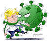 Cartoon: The big battle of Boris. (small) by Cartoonarcadio tagged boris coronavirus covid 19 england