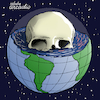 Cartoon: The dying planet. (small) by Cartoonarcadio tagged earth,planet,pollution,comsumption,global,warming