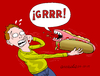 Cartoon: The scary food-processed meat. (small) by Cartoonarcadio tagged food,scary,processed,foods,meat,who