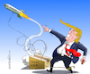 Cartoon: The trade war of Trump. (small) by Cartoonarcadio tagged trump trade war finance money economy europe