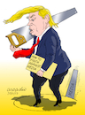 Cartoon: Trrump and his enemies. (small) by Cartoonarcadio tagged trump,enemies,media,cnn,freedom,america,republicans