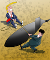 Cartoon: Trump and Kim Jong Un (small) by Cartoonarcadio tagged trump,kim,usa,north,korea,nuclear,power