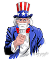 Cartoon: Uncle Sam prevents coronavirus (small) by Cartoonarcadio tagged coronavirus uncle sam usa america health