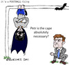 Cartoon: Petr Cech - Masked Avenger? (small) by bluechez tagged chelsea goalkeeper avb cech petr masked goal premiership