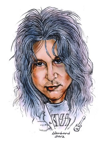 Cartoon: Benny Doro caricature (medium) by Harbord tagged tribute,kiss,guitarist,doro,benny