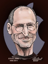 Cartoon: Steve Jobs (small) by Harbord tagged steve,jobs,apple,mac