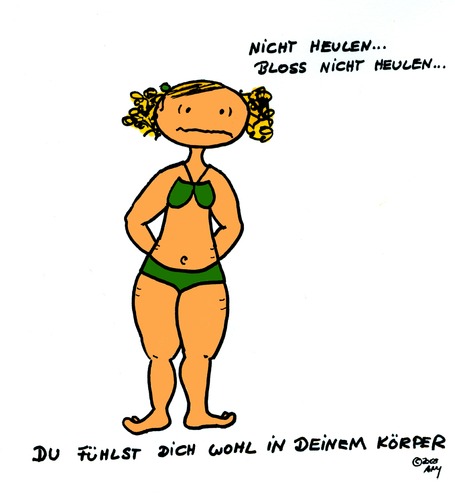 Cartoon: Der Blick in den Spiegel (medium) by Any tagged frauen,aussehen,figur