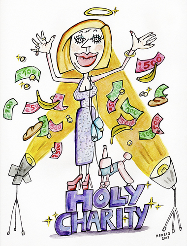Cartoon: Die Speisung - Holly Charity (medium) by toonwolf tagged charity,wohlfahrt,spende,speisung,reichtum,geld