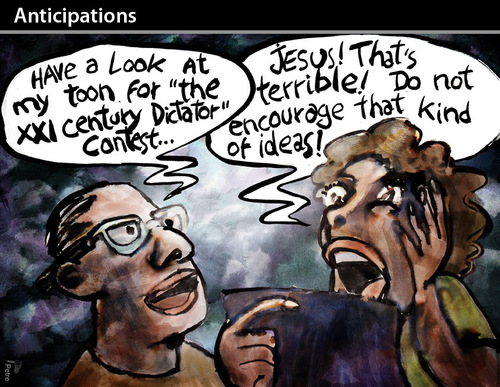 Cartoon: Anticipations (medium) by PETRE tagged toons,future,dictatorship,contests