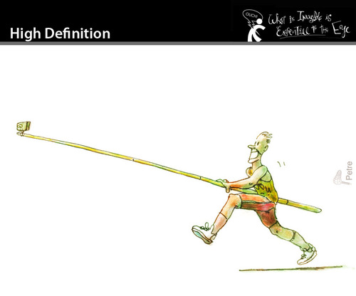 Cartoon: High Definition (medium) by PETRE tagged athletism,olympia,jump