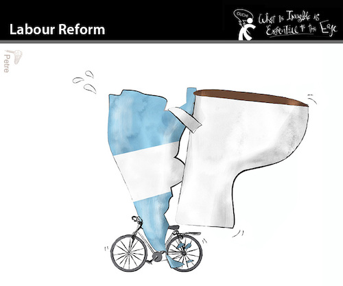 Cartoon: LABOUR REFORM (medium) by PETRE tagged work,arbeit,labour,argentina