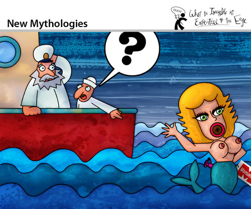 Cartoon: New Mythologies (medium) by PETRE tagged gmo,mermaids