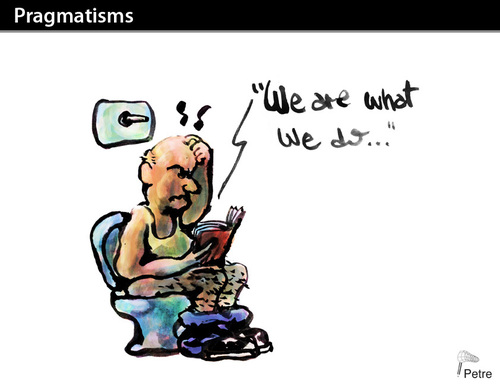Cartoon: Pragmatisms (medium) by PETRE tagged thoughts