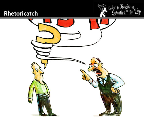 Cartoon: Rhetoricatch (medium) by PETRE tagged arguing,verbalviolence,authoritarism