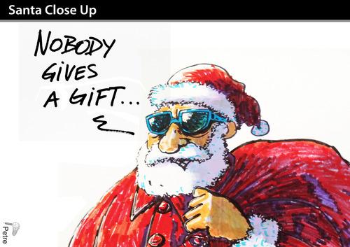 Cartoon: Santa Close Up (medium) by PETRE tagged weihnacht,gifts,claus,santa,christmas