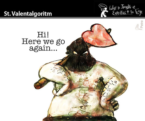 Cartoon: St. Valentalgoritm (medium) by PETRE tagged stvalentineday,love,liebe,valentineday