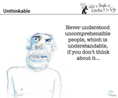 Cartoon: The Unthinkable (medium) by PETRE tagged people,toughts,ideologies,society