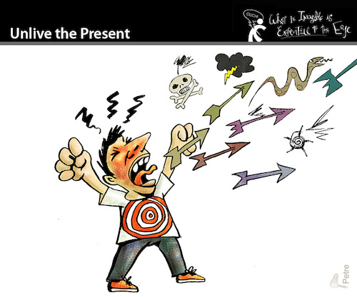 Cartoon: Unlive the Present (medium) by PETRE tagged anger,wut,karma