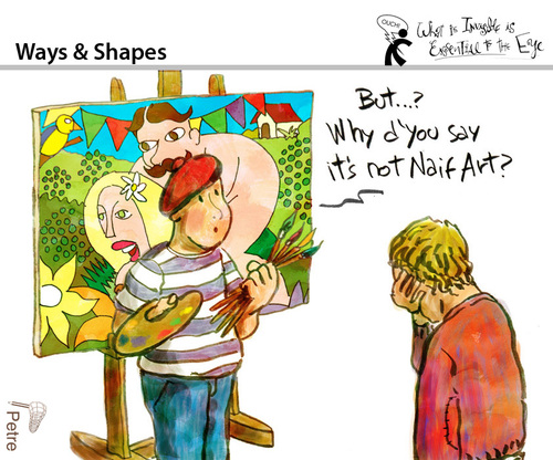 Cartoon: Ways and Shapes (medium) by PETRE tagged art,naif