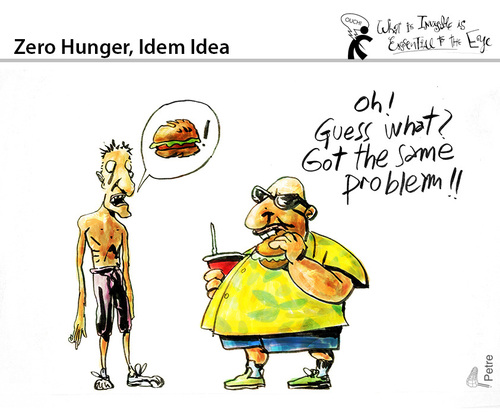 Cartoon: Zero Hunger - Idem Idea (medium) by PETRE tagged injustice,nutrition,food