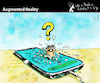Cartoon: Augmented Reality (small) by PETRE tagged smartphones reality escape virtuality