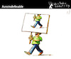 Cartoon: Autoindefinable (small) by PETRE tagged political,banner,demonstrator