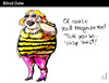Cartoon: Blind Date (small) by PETRE tagged food nutrition figure health
