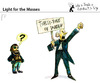 Cartoon: Light for the Masses (small) by PETRE tagged music fantatism