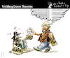 Cartoon: TRICKLING DOWN THEORIES (small) by PETRE tagged economics,poverty,wealth,politics,ideologies