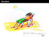 Cartoon: Vacation (small) by PETRE tagged vacation sand sun holyday