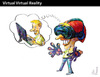 Cartoon: Virtual Virtual Reality (small) by PETRE tagged games