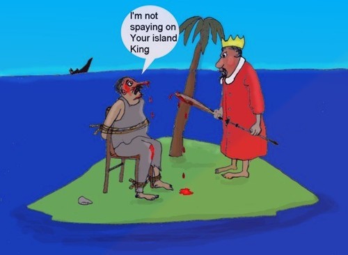 Cartoon: The spy? (medium) by Hezz tagged island,desert,kingdom,spying