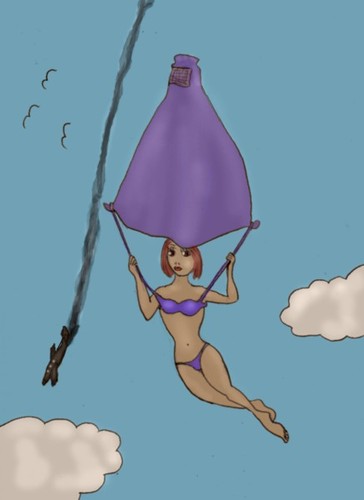 Cartoon: Varför därför burka (medium) by Hezz tagged burka,fallskärm