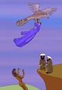 Cartoon: Der Adler nimmt die Burka veg. (small) by Hezz tagged burka,shame