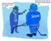 Cartoon: Om han bara släppt taget (small) by Hezz tagged ishockey,problem,the,swede