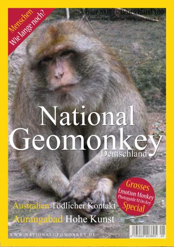 Cartoon: National Geomonkey (medium) by Rabbit tagged no