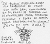 Cartoon: 1-04-2013 (small) by Juli tagged quinpha,trabajo,job,jubilado,retired,desempleo,unemployment