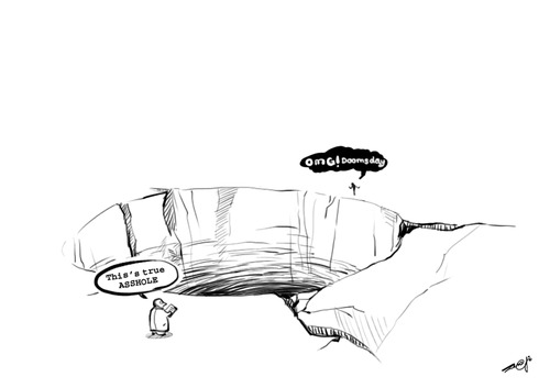 Cartoon: Live (medium) by thinhpham tagged funny,live,doomsday