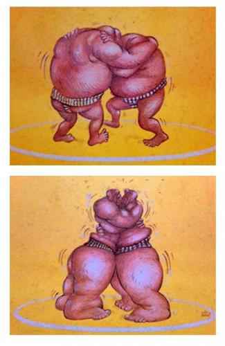Cartoon: sumo (medium) by fritzpelenkahu tagged sumo