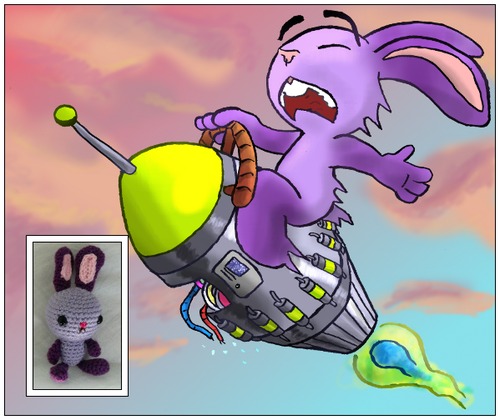 Cartoon: Rocket bunny (medium) by andriesdevries tagged rocket,bunny